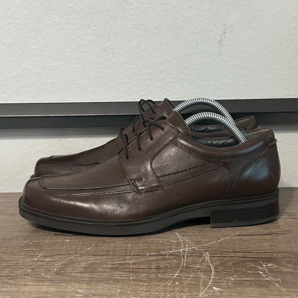 Johnston and Murphy Norvell Moc Toe Men’s Leather Dress Shoes Size 8.5 Brown